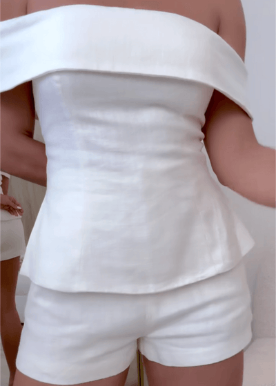Talia™ | Off-Shoulder Linen Set