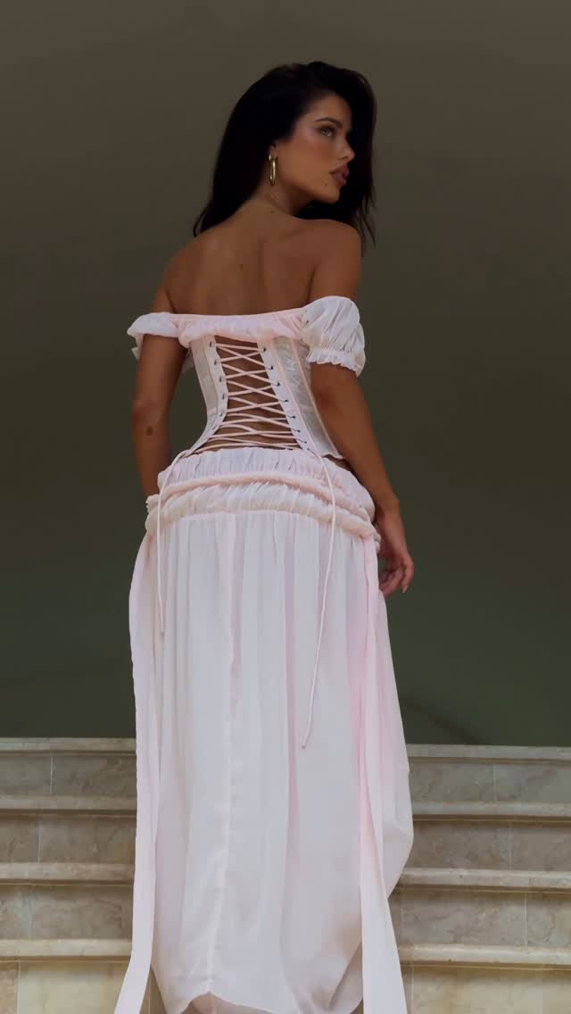 Annelise™ | Blush Corset Maxi Set