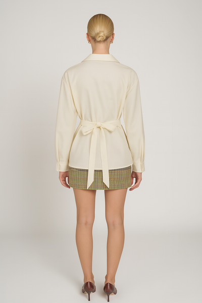 Renée™ | Structured Beige Blouse