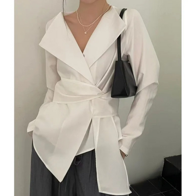 Celeste™ | Draped Belted Blouse