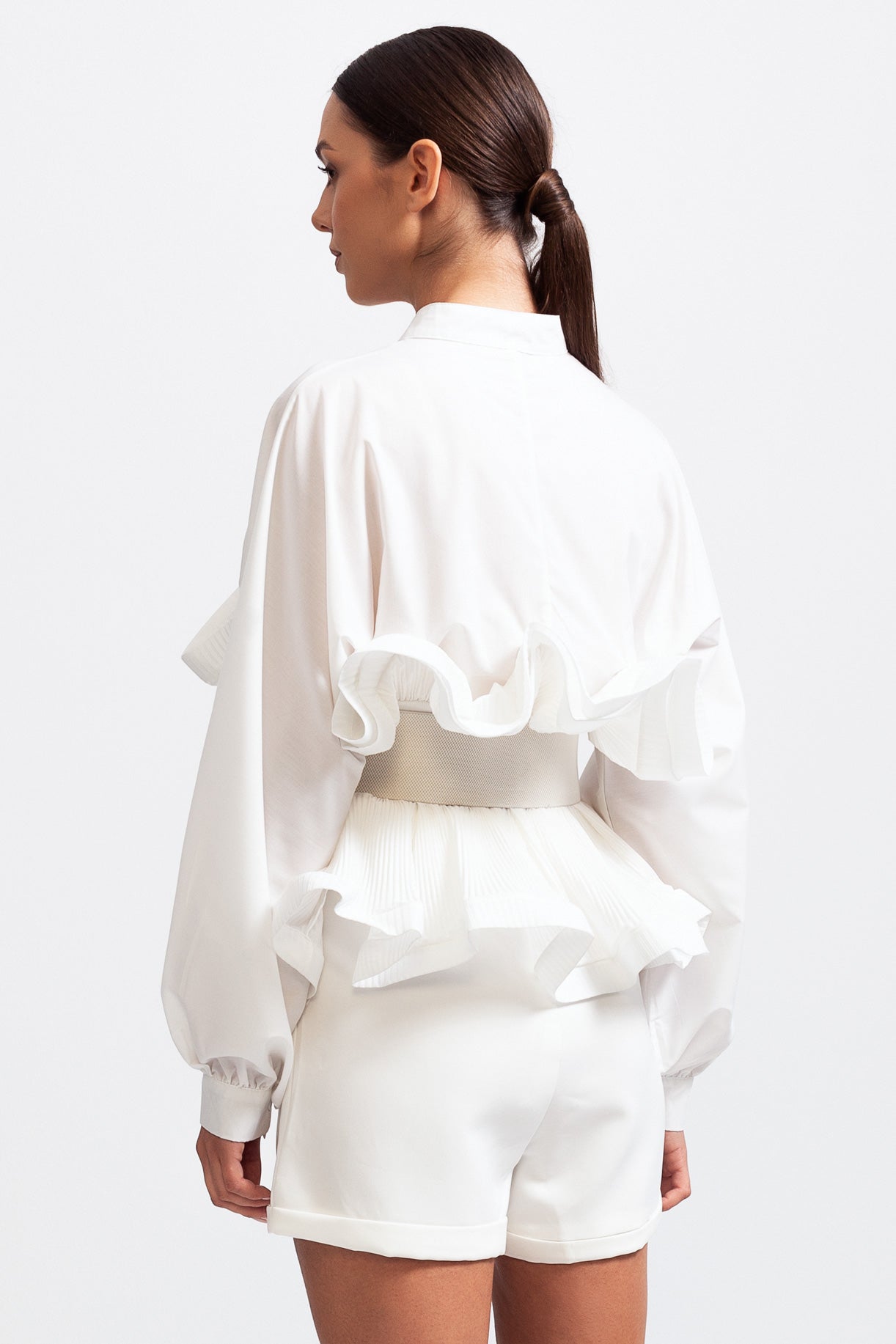 Elodie™ | Ruffled Belted Shirt