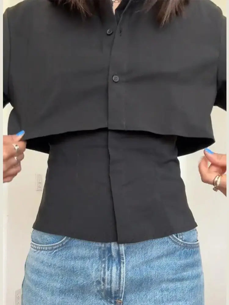 Nyah™ | Two-Tone Lapel Shirt