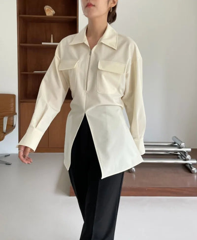 Erin™ | Structured Zip Shirt