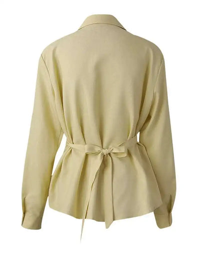 Renée™ | Structured Beige Blouse