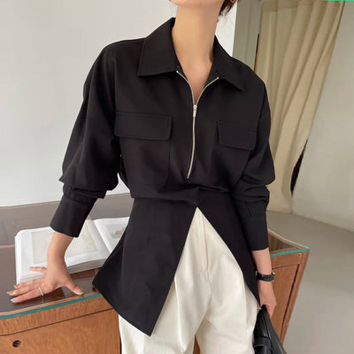 Erin™ | Structured Zip Shirt
