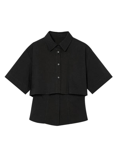 Nyah™ | Two-Tone Lapel Shirt