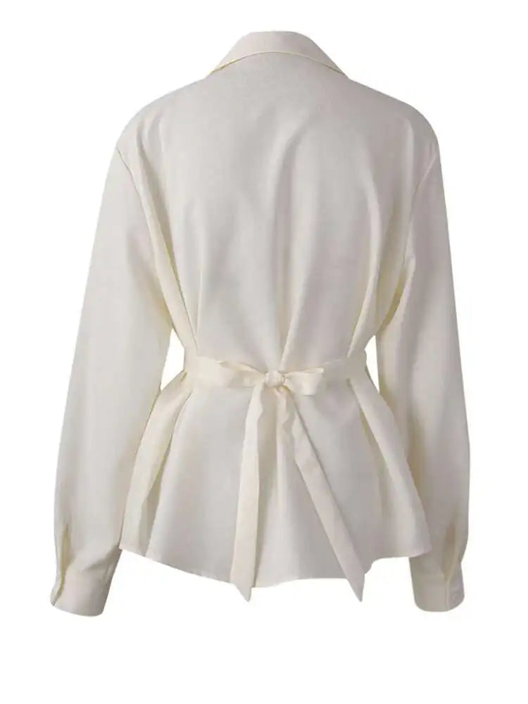 Renée™ | Structured Beige Blouse