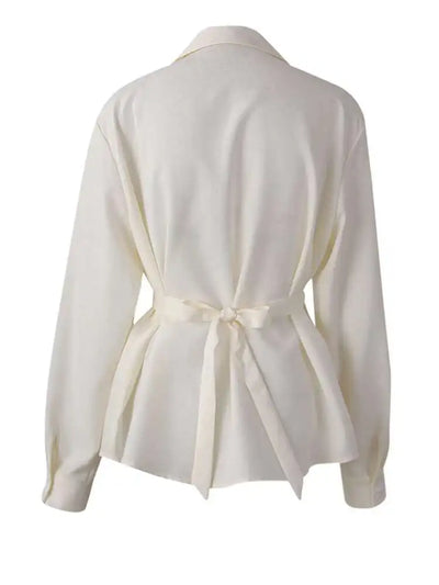 Renée™ | Structured Beige Blouse