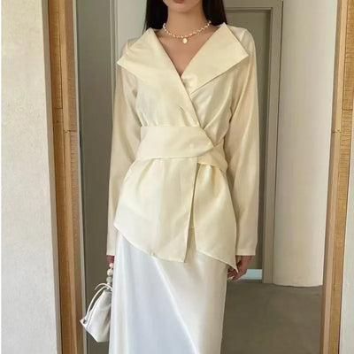 Celeste™ | Draped Belted Blouse