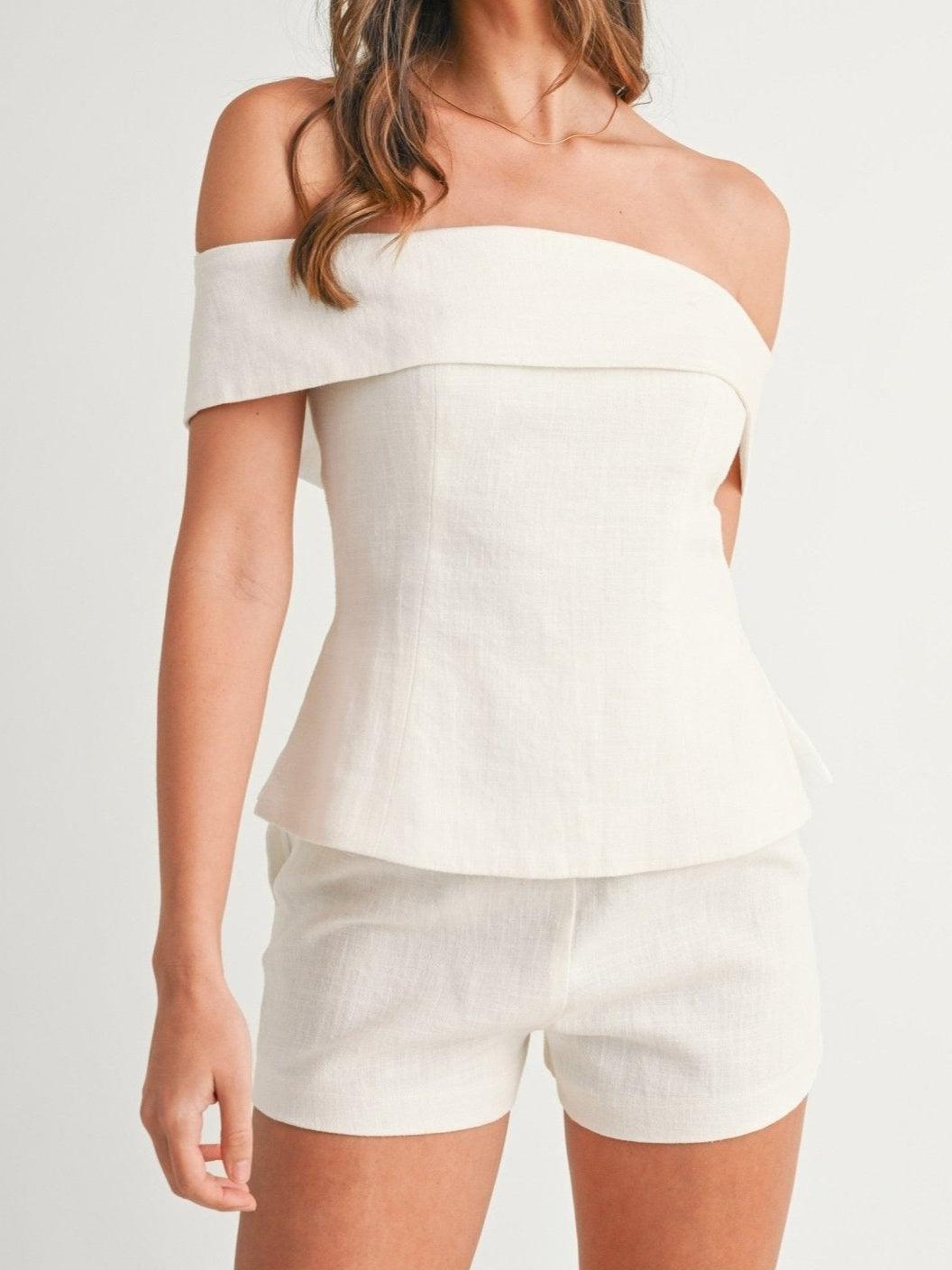 Talia™ | Off-Shoulder Linen Set
