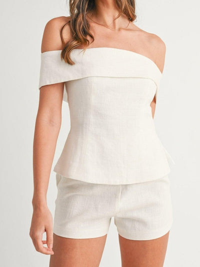 Talia™ | Off-Shoulder Linen Set