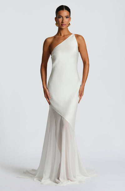 Celeste™ | One-Shoulder Mesh Gown