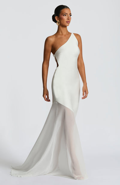 Celeste™ | One-Shoulder Mesh Gown