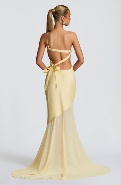 Celeste™ | One-Shoulder Mesh Gown