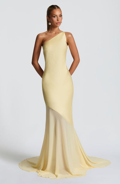 Celeste™ | One-Shoulder Mesh Gown